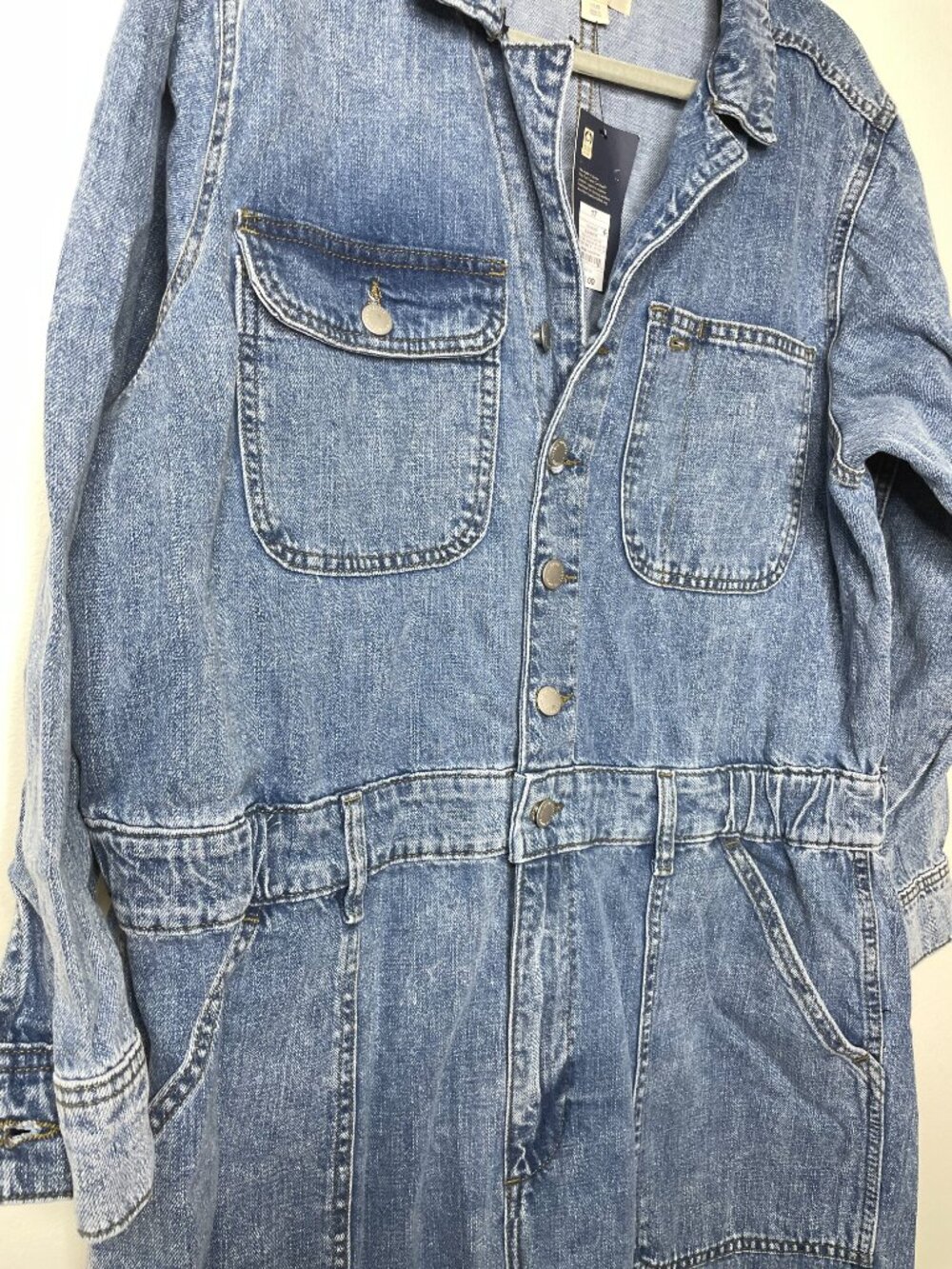NWT Universal Thread Long Sleeve Utility Baggy Denim Jumpsuit 17 - Picture 5 of 14